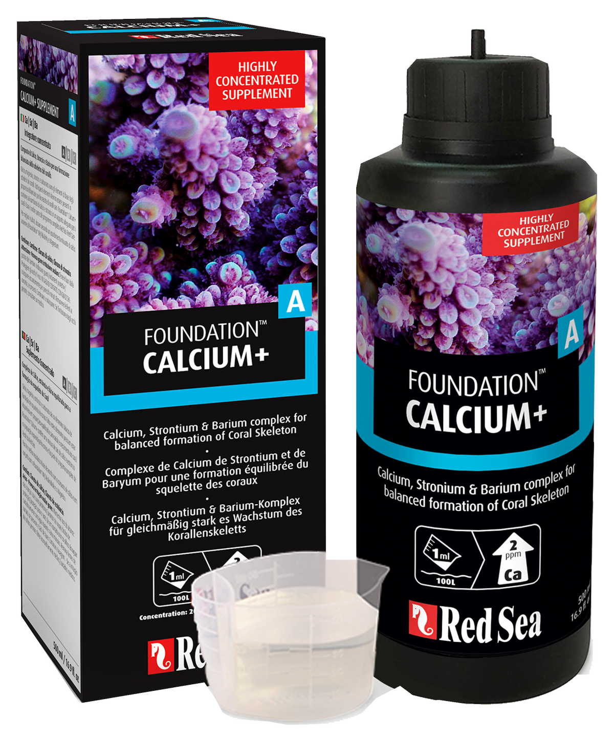 Red Sea Foundation A Calcium+ – echte Herstellerabbildung 500 ml
