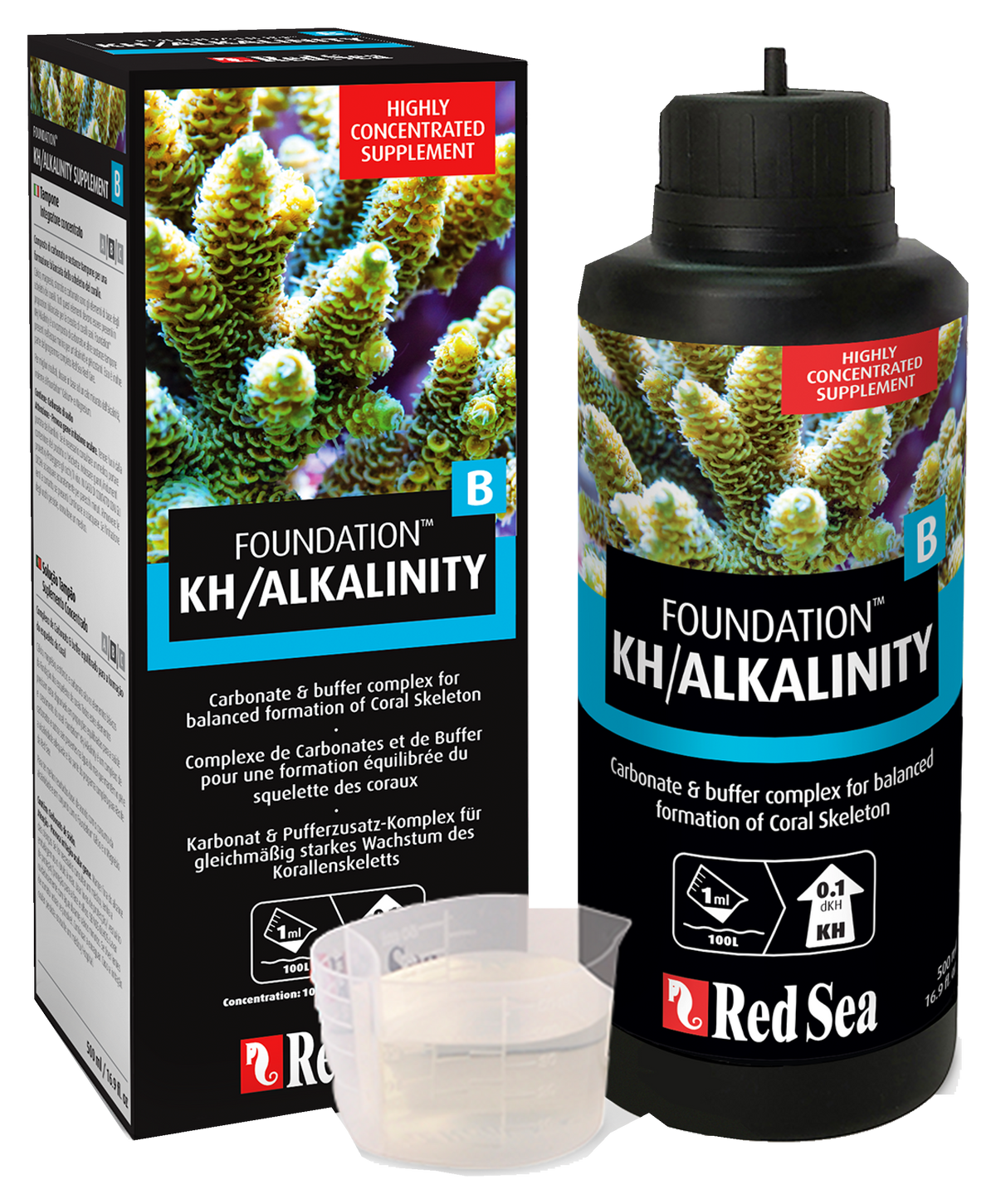 Red Sea Foundation B KH/Alkalinity – echte Herstellerabbildung 500 ml