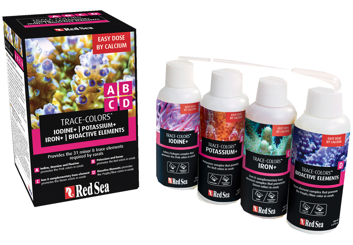 Red Sea Trace Colors A/B/C/D Starter Pack – echte Herstellerabbildung
