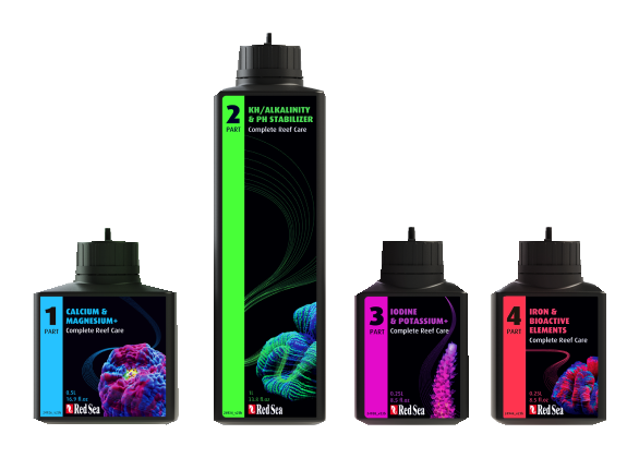 Red Sea Complete Reef Care 4-Part – Small · 2 l – echte Herstellerabbildung