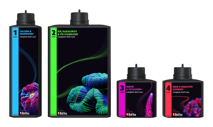 Red Sea Complete Reef Care 4-Part – Medium · 4 l – echte Herstellerabbildung