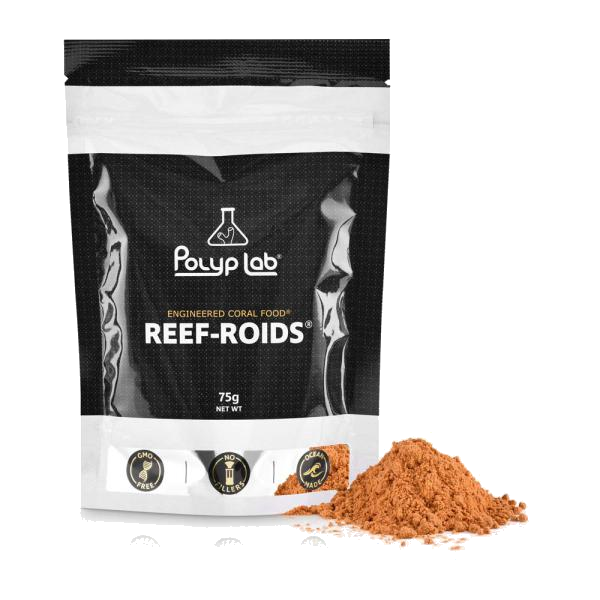 PolypLab Reef Roids 75 g – Originalverpackung und Korallenfutter