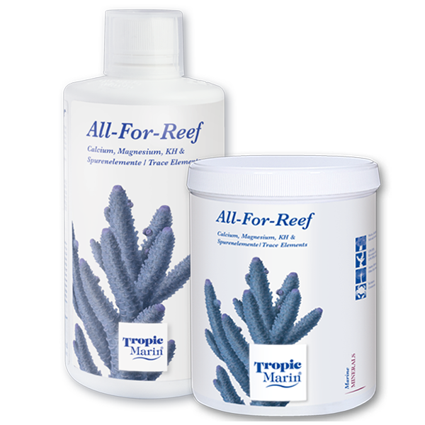 Tropic Marin All-for-Reef Flüssig – Originalabbildung der Produktfamilie; einzelne Packungsgröße