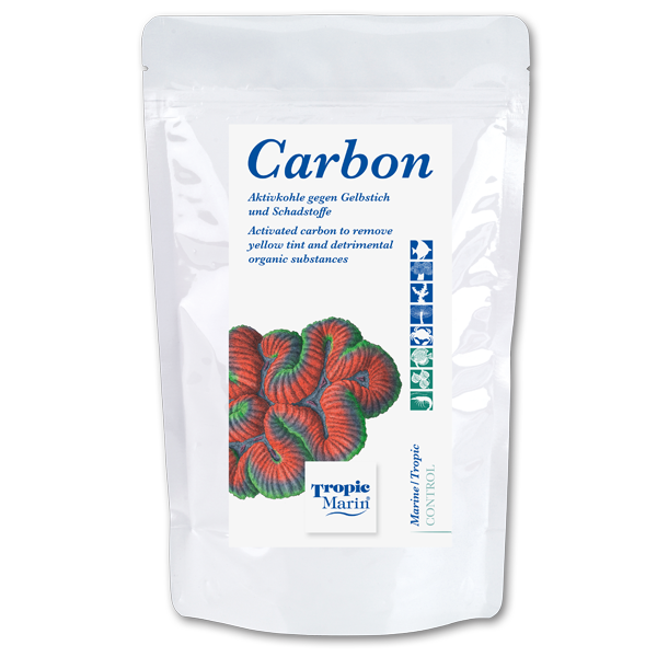 Tropic Marin Carbon Aktivkohle – Originalabbildung der Produktfamilie; einzelne Packungsgröße