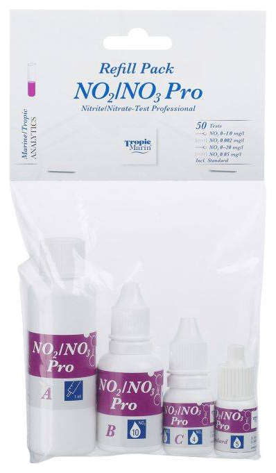 Tropic Marin NO2/NO3 Nitrit-/Nitrat-Test Professional Nachfüllpackung – Originalabbildung der Produktfamilie; Packungsgröße gemäß ausgewählter Variante