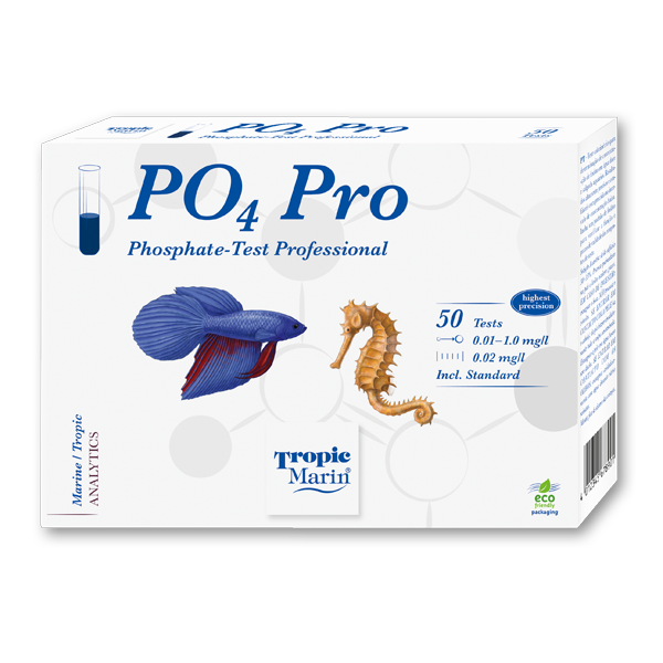 Tropic Marin PO4 Phosphat-Test Professional – Originalabbildung der Produktfamilie; einzelne Packungsgröße